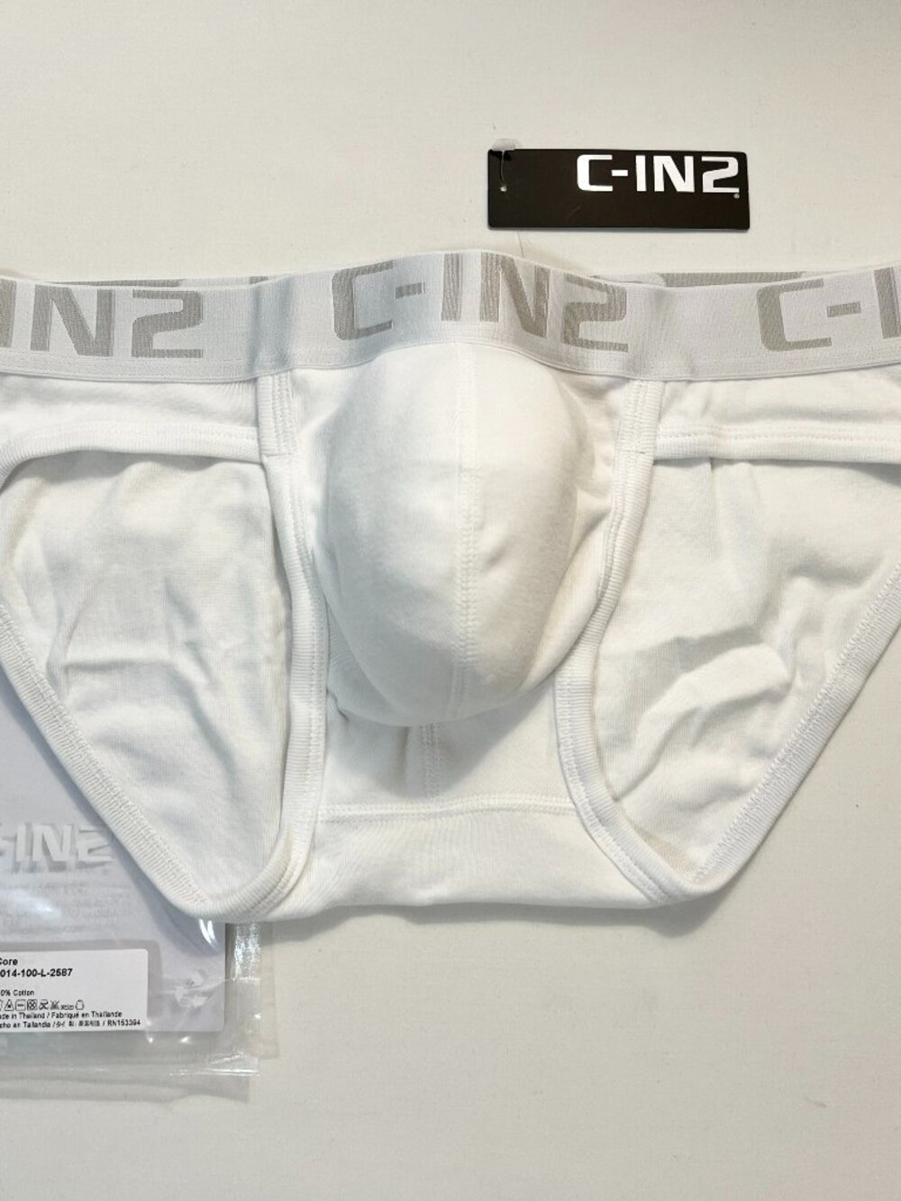 "C-IN2" Size Large Cotton Core Sport Brief - White (4014-CSB-WHT-L)